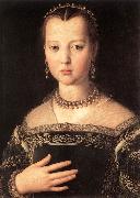 BRONZINO, Agnolo Portrait of Maria de Medici oil on canvas